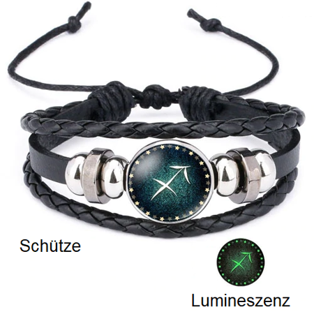 Schutze - Lumineszenz Armband mit Sternzeichen